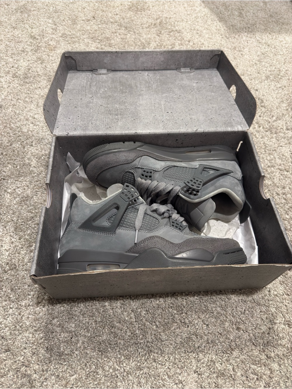 Jordan Retro 4 Men’s Sneakers - Grey Sz 8.5 - Picture 2 of 6
